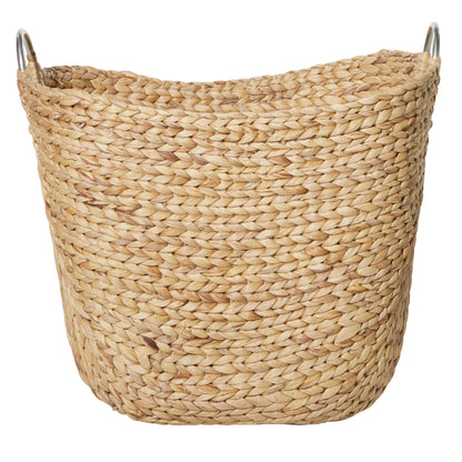 Deco 79 Seagrass Handmade Decorative and Functional Storage Basket Large Woven Basket Organizer