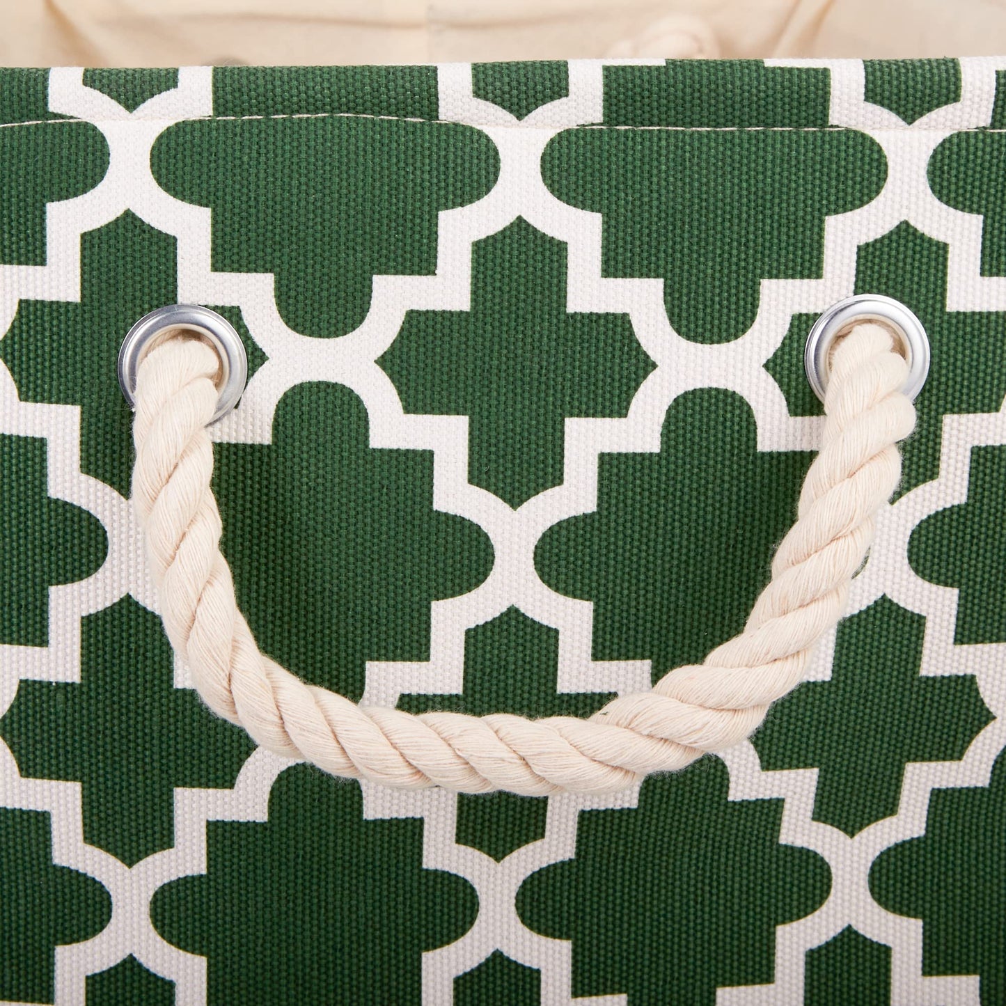 DII Polyester Container with Handles, Lattice Storage Bin, Small, Hunter Green