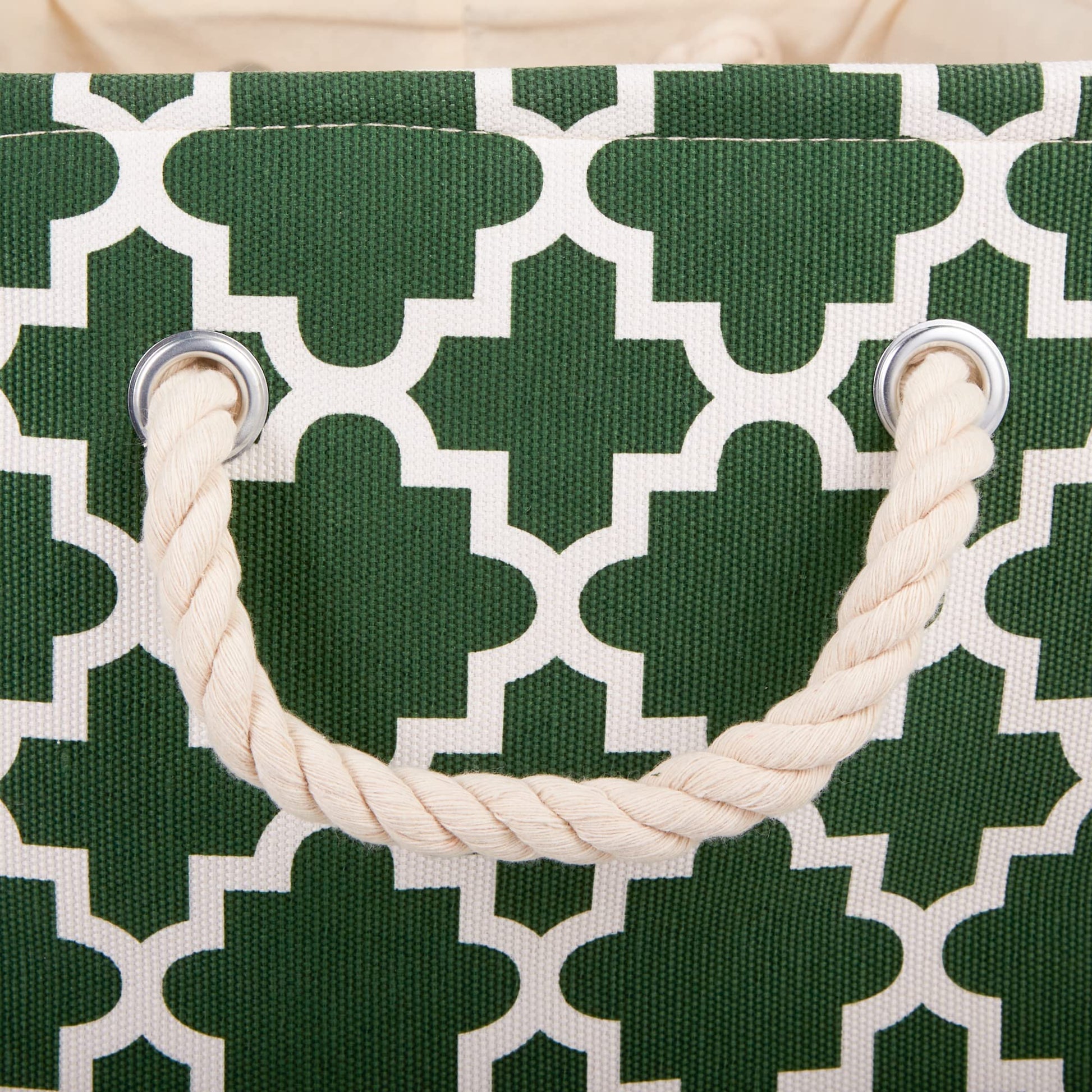 DII Polyester Container with Handles, Lattice Storage Bin, Small, Hunter Green