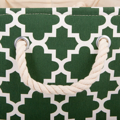 DII Polyester Container with Handles, Lattice Storage Bin, Small, Hunter Green