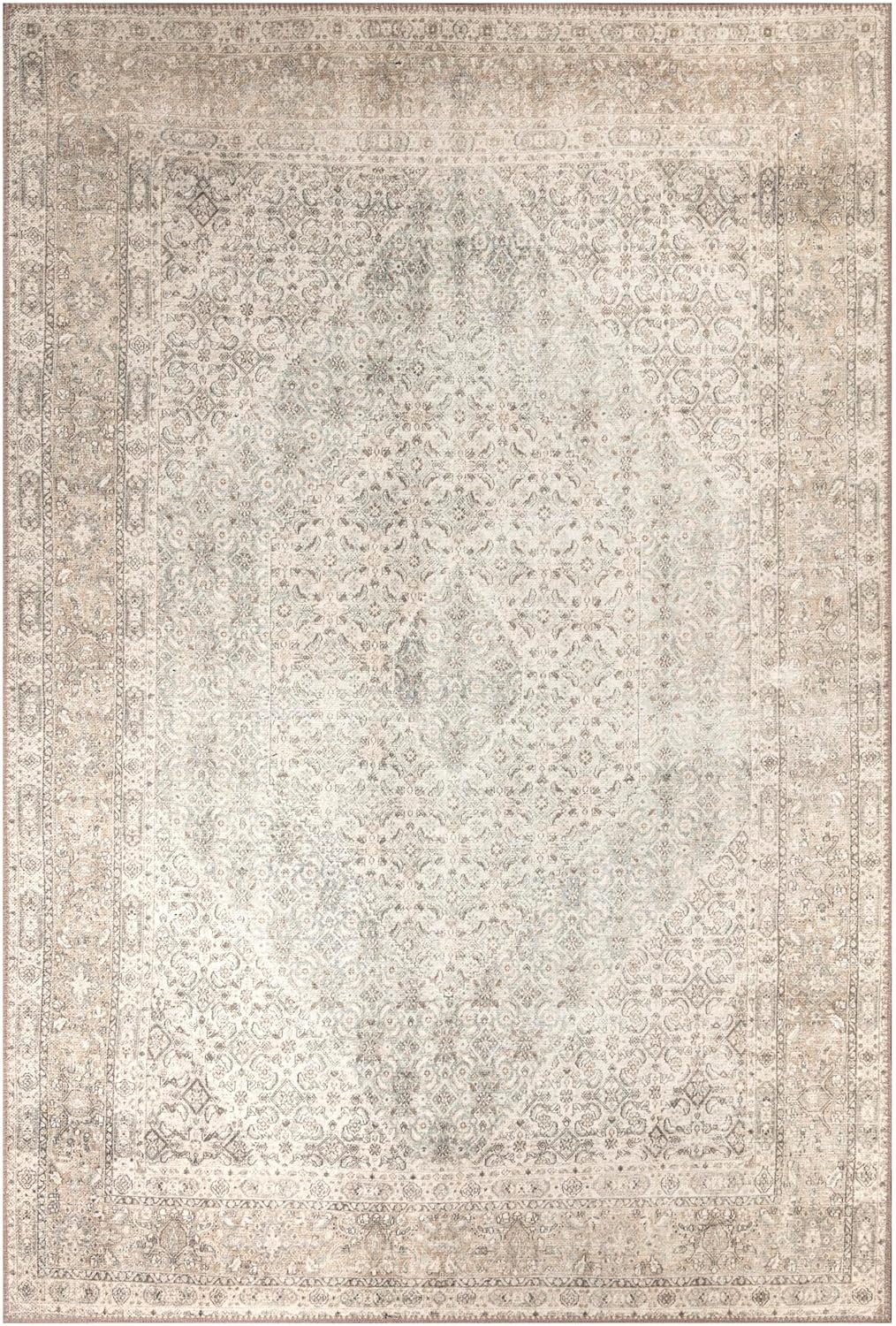 Keen Home Design 3x5 Rug - Machine Washable Entry Rug with Non-Slip Backing, Ideal for Enteryway, Kitchen, Bathroom, Laundry Room - Vintage, Easy Clean, Durable, Low Pile Rug - (3' x 5')