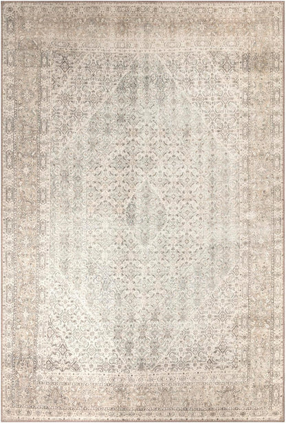 Keen Home Design 4x6 Rug - Machine Washable Area Rug with Non-Slip Backing, Ideal for Living Room, Dining Room, Bedroom - Vintage, Easy Clean, Durable, Low Pile Rug - (4' x 6')