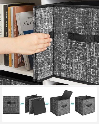 SONGMICS Storage Cubes, Set of 6, 11-Inch Foldable Closet Organizers