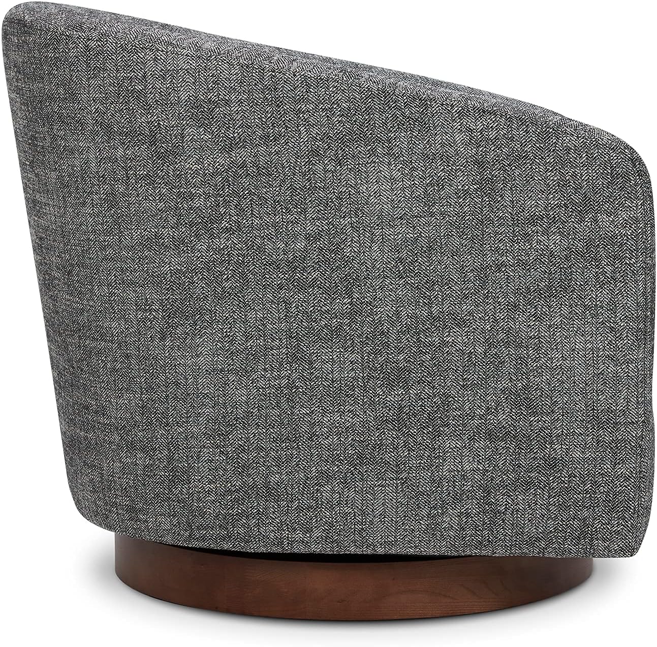 CHITA Swivel Accent Chair, FSC Certified Upholstered Fabric Barrel Chair for Living Room, Fully Assembled, Dark Grey