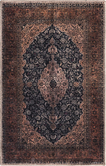 Keen Home Design 2x3 Rug - Machine Washable Entry Rug with Non-Slip Backing, Ideal for Enteryway, Kitchen, Bathroom, Laundry Room - Vintage, Easy Clean, Durable, Low Pile Rug - (2' x 3')