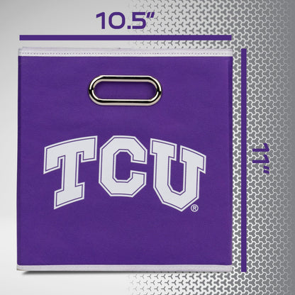 Franklin Sports NCAA Storage Bin - Cube Organizer - TCU