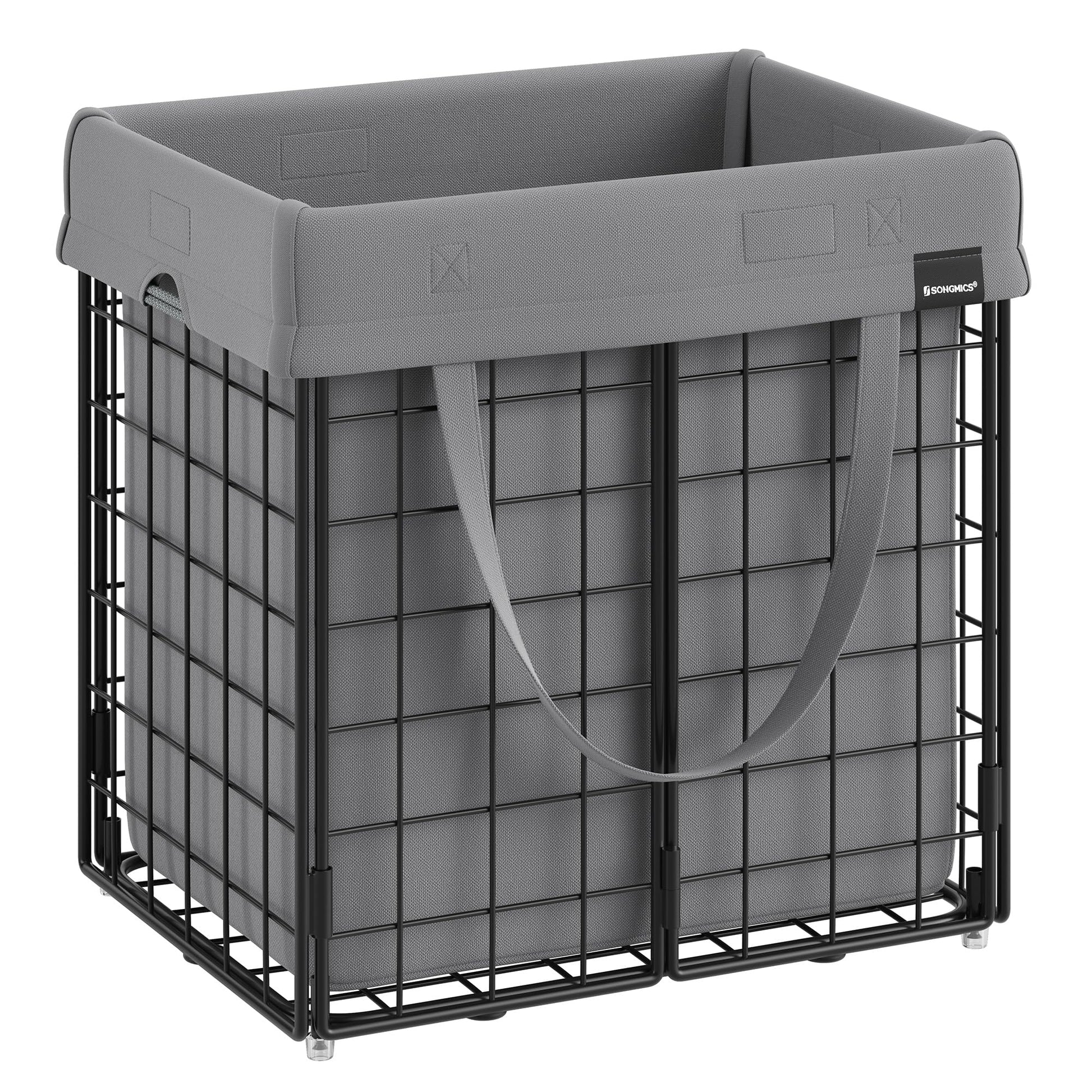 SONGMICS Laundry Hamper, 11 Gal. (50L) Laundry Basket, Collapsible Clothes Hamper, Removable and