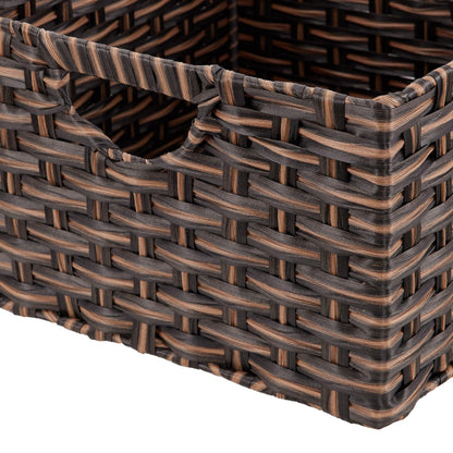 Seville Classics Premium Handwoven Portable Laundry Bin Basket with Carrying Handles, Household