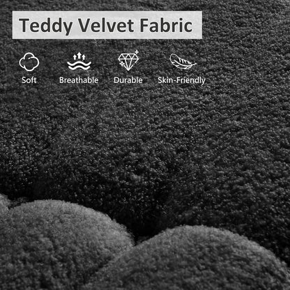 Bean Bag Chair, Oversized Bean Bag Chair for living Room, Fireside Chair for adults with Memory Foam Filled, Big Accent Sofa Lounge Floor Sofa for Gaming, Reading, Relax, No Assembly Required. (Black)