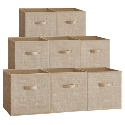 SONGMICS Storage Cubes, Set of 8, 13-Inch Foldable Closet Organizers