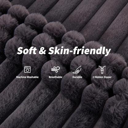 Hobestluk 3 in 1 Bean Bag Chair Giant Bean Bag Chairs Convertible Bean Bag Floor Cushion with Machine Washable Cover, Beanbag Chairs for Adult (Dark Grey)