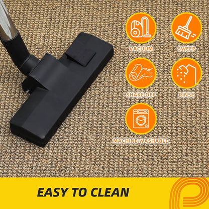 JSEI Dirt Trapper Door Mat 32"x48" Non-Slip Washable Entrance Mat, Dog Doormats, Absorbent & Fade-Resistant Floor Mats, Low Profile Welcome Mats for Entryway, Front Door, and Inside Entrance, Beige