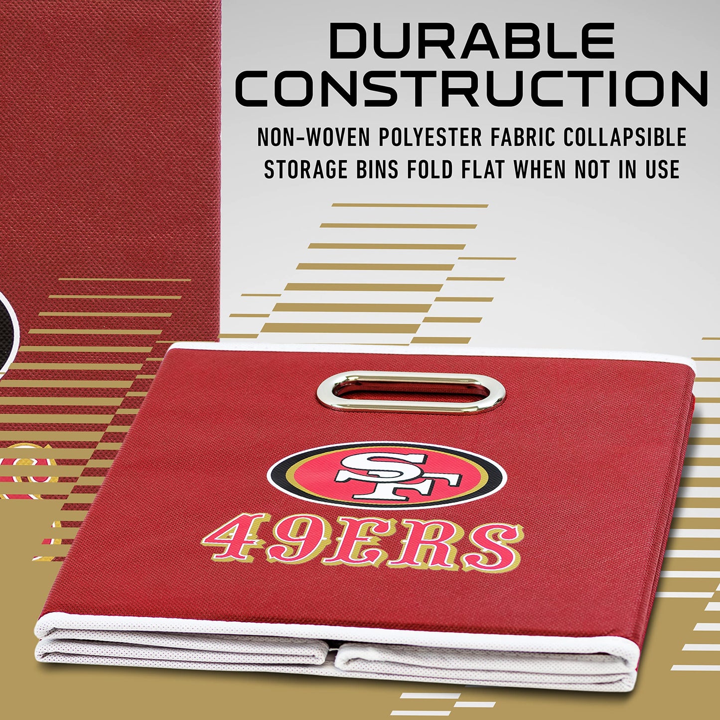 Franklin Sports NFL San Fracisco 49Ers Collapsible Storage Bin
