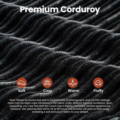 ovios 105” Modular Sectional Sofa with Thicken Seat Cushion, Cloud Couch with Deep Seat, Modern L-Shape Sofas Couches with Chaise,Upholstered Couches for Living Room Bedroom,Black