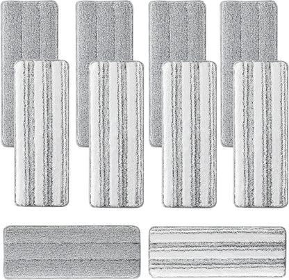 10Pcs Joymoop Mop Replacement Pads, 13 * 4.9'' Universal Mop Pads Mop Head Refills Washable Wet Mop, Compatible with Most 11-13” Size Mops