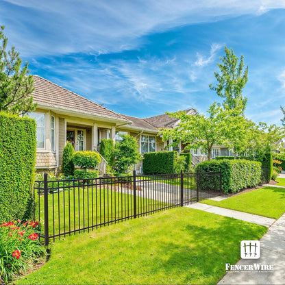 Fencer Wire Heavy Duty Flat Top Fence Gate - Pack of 5, 6FT Height x 4FT Width, Anti-Rust Steel for Outdoor Fencing Barrier, Decorative Garden for Residential, Yard, Pool, Patio