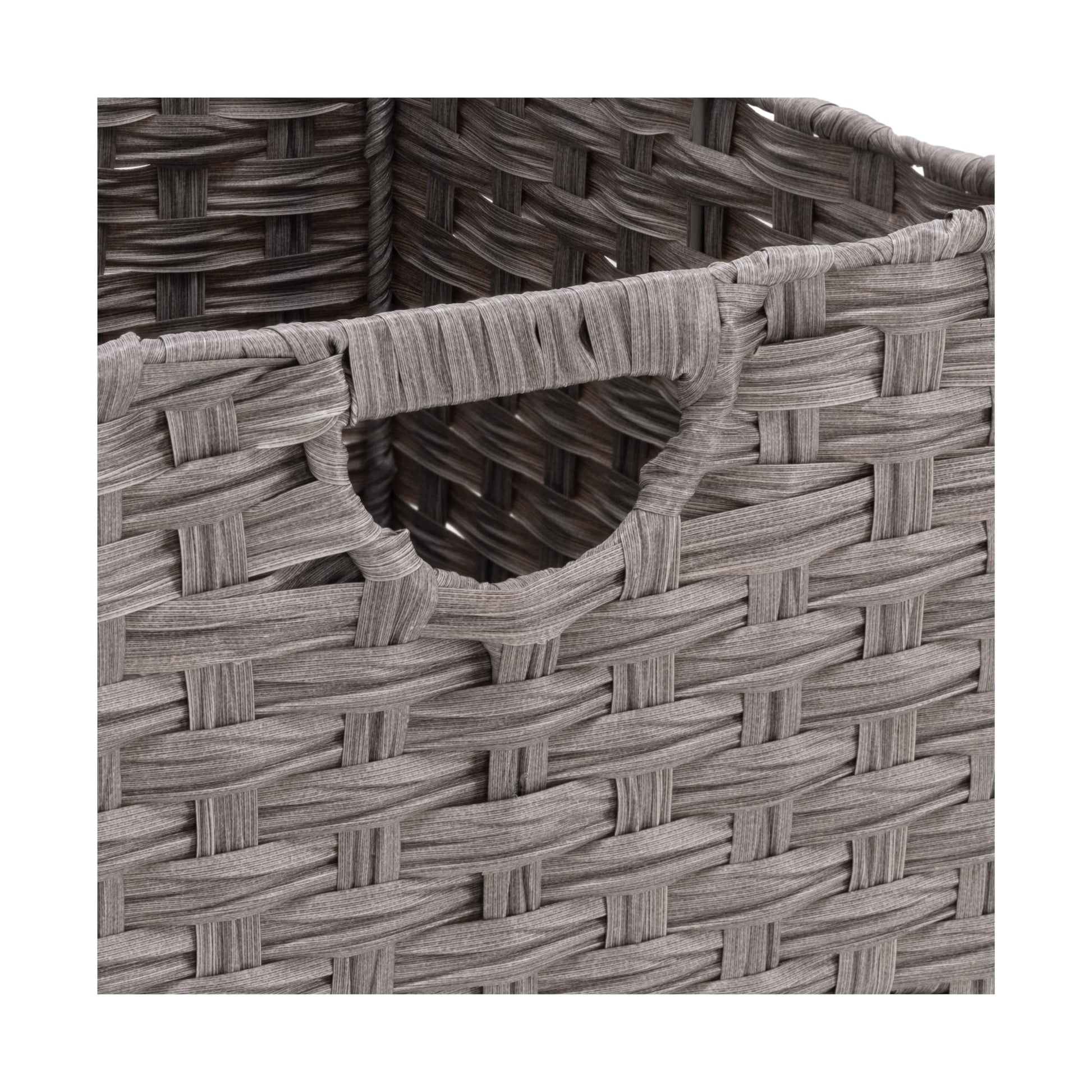 Seville Classics Premium Handwoven Portable Laundry Bin Basket with Carrying Handles, Household