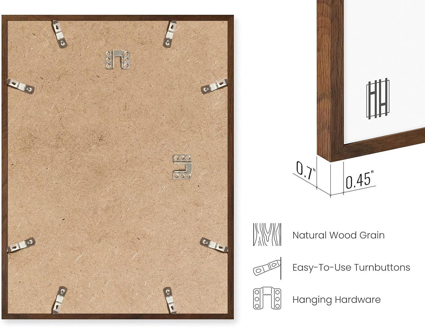 HAUS AND HUES Two 8x10, Three 12x16 - Framed Walnut