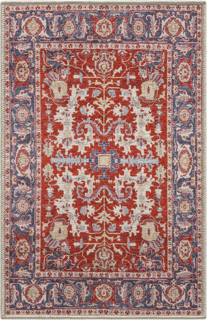 Keen Home Design 2x3 Rug - Machine Washable Entry Rug with Non-Slip Backing, Ideal for Enteryway, Kitchen, Bathroom, Laundry Room - Vintage, Easy Clean, Durable, Low Pile Rug - (2' x 3')