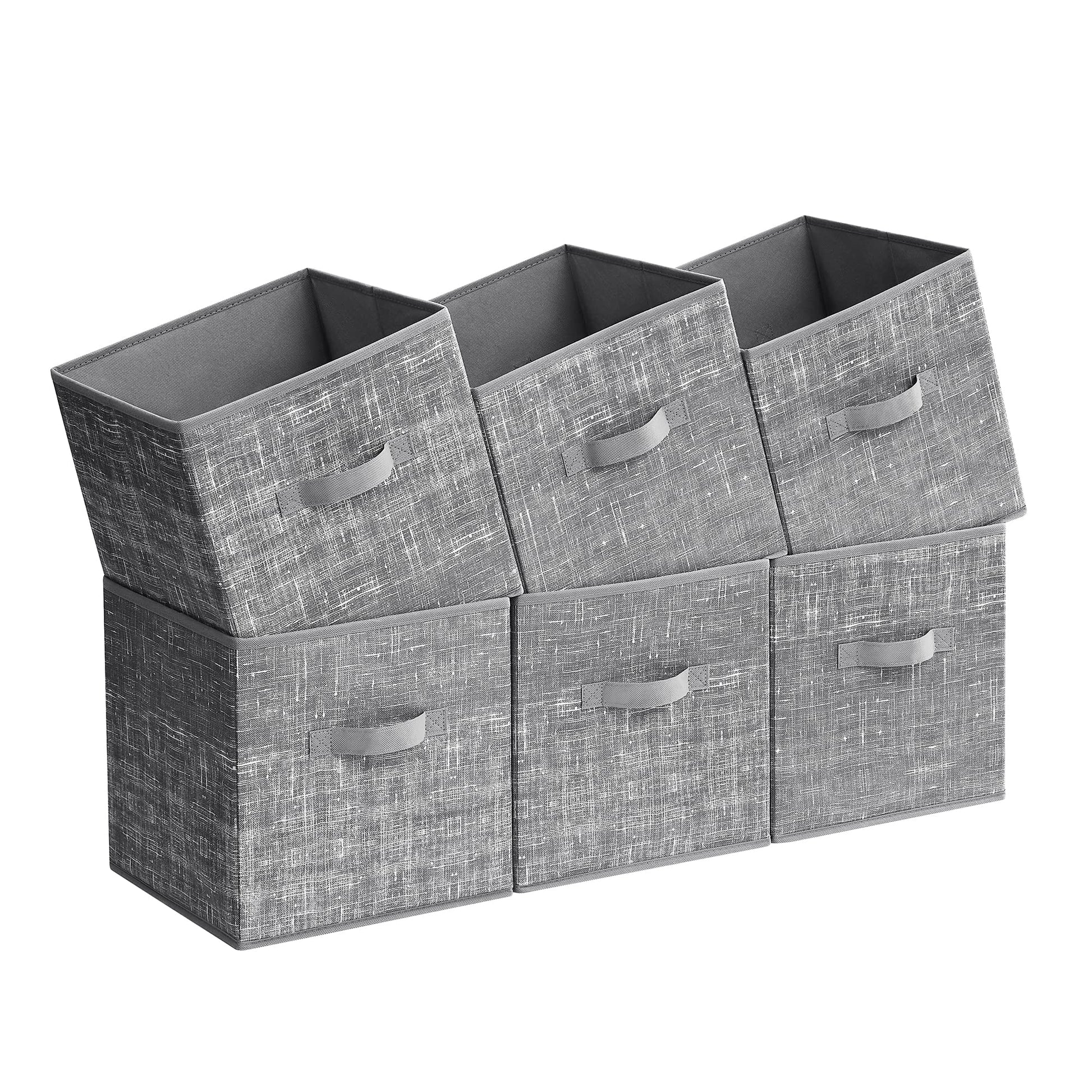 SONGMICS Storage Cubes, Set of 6, 11.8-Inch Foldable Closet Organizers