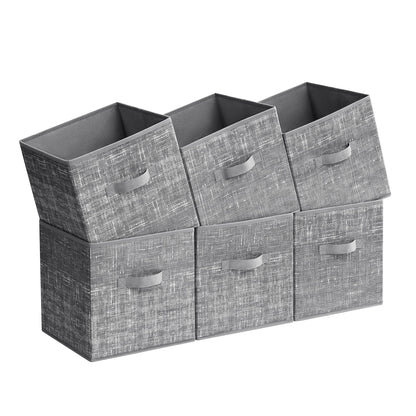 SONGMICS Storage Cubes, Set of 6, 11.8-Inch Foldable Closet Organizers