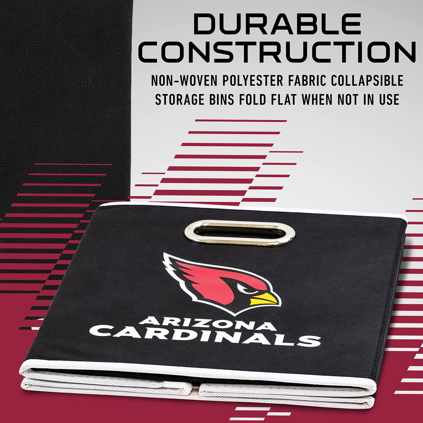 Franklin Sports NFL Arizona Cardinals Collapsible Storage Bin