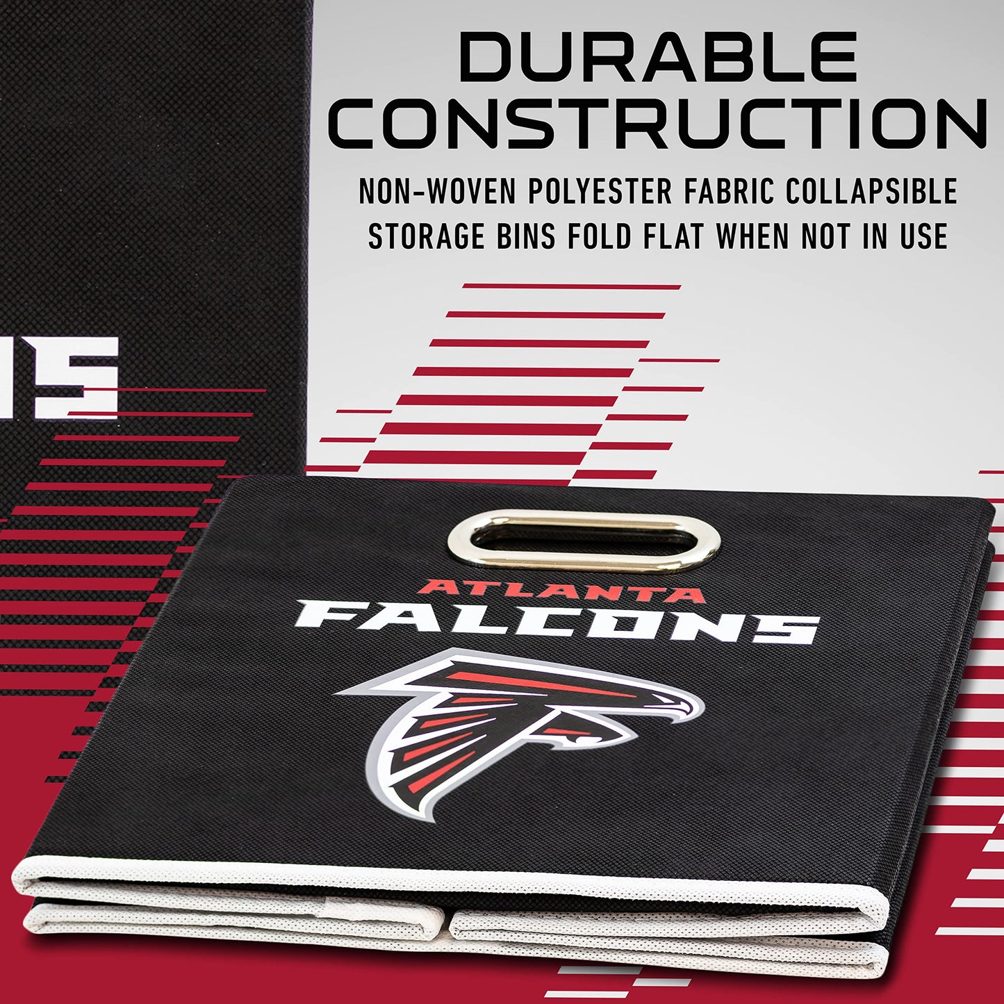 Franklin Sports NFL Atlanta Falcons Collapsible Storage Bin