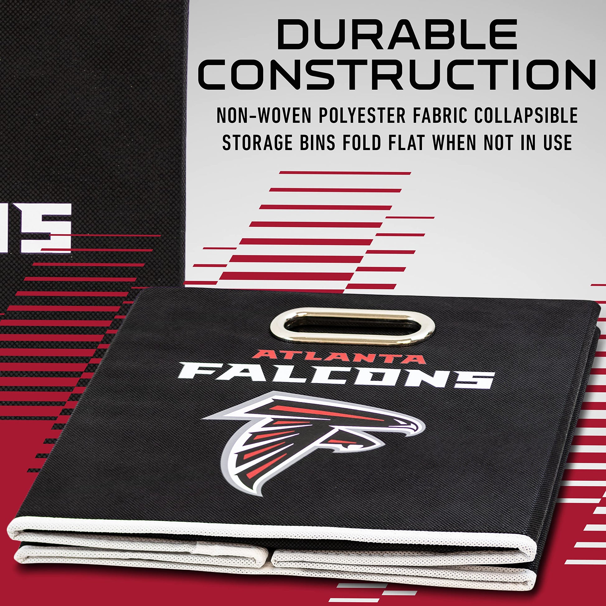 Franklin Sports NFL Atlanta Falcons Collapsible Storage Bin