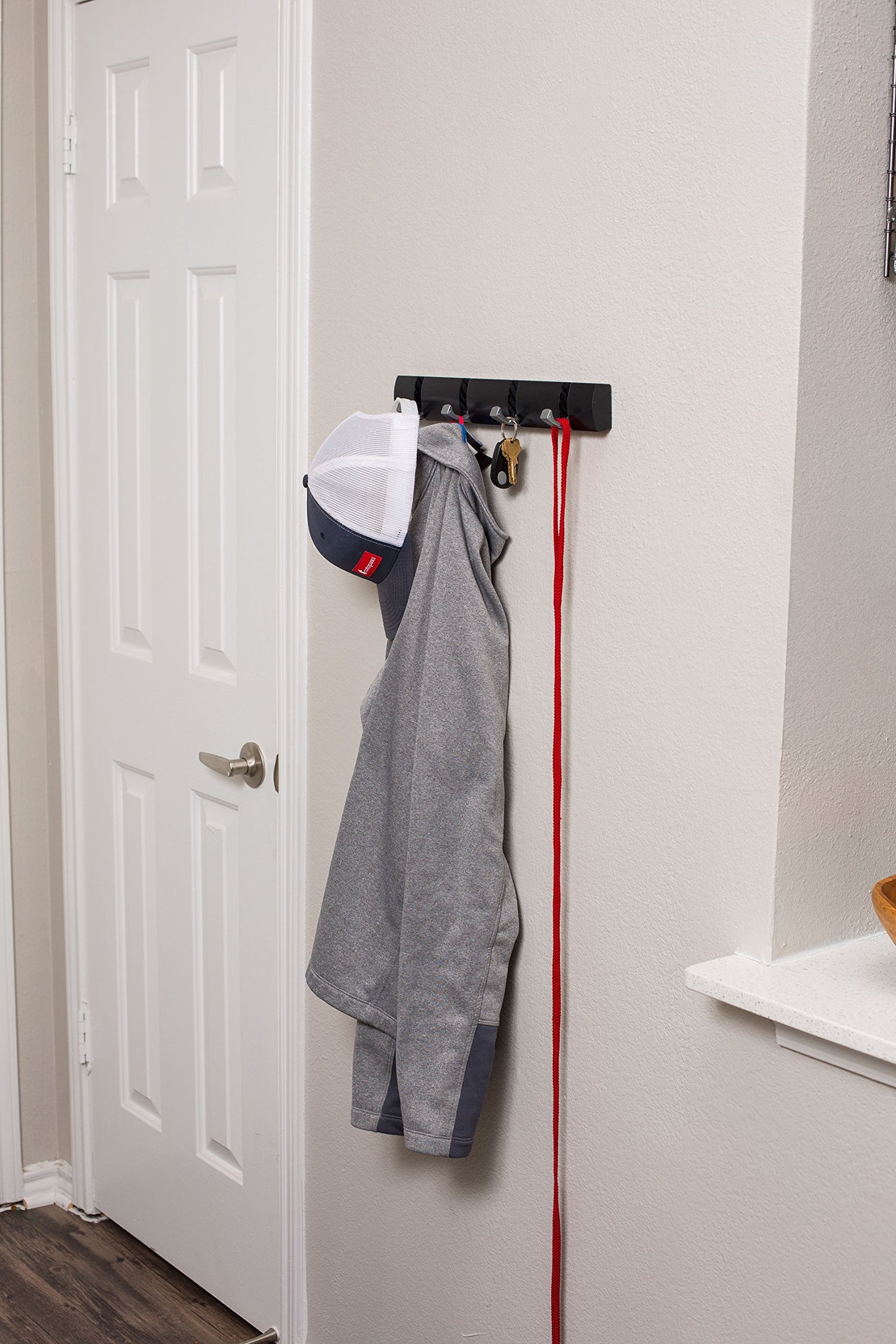 BIRDROCK HOME Folding Hook Coat and Hat Rack - 4 Hooks - 14 Inches - Wall Mount - Decorative Home