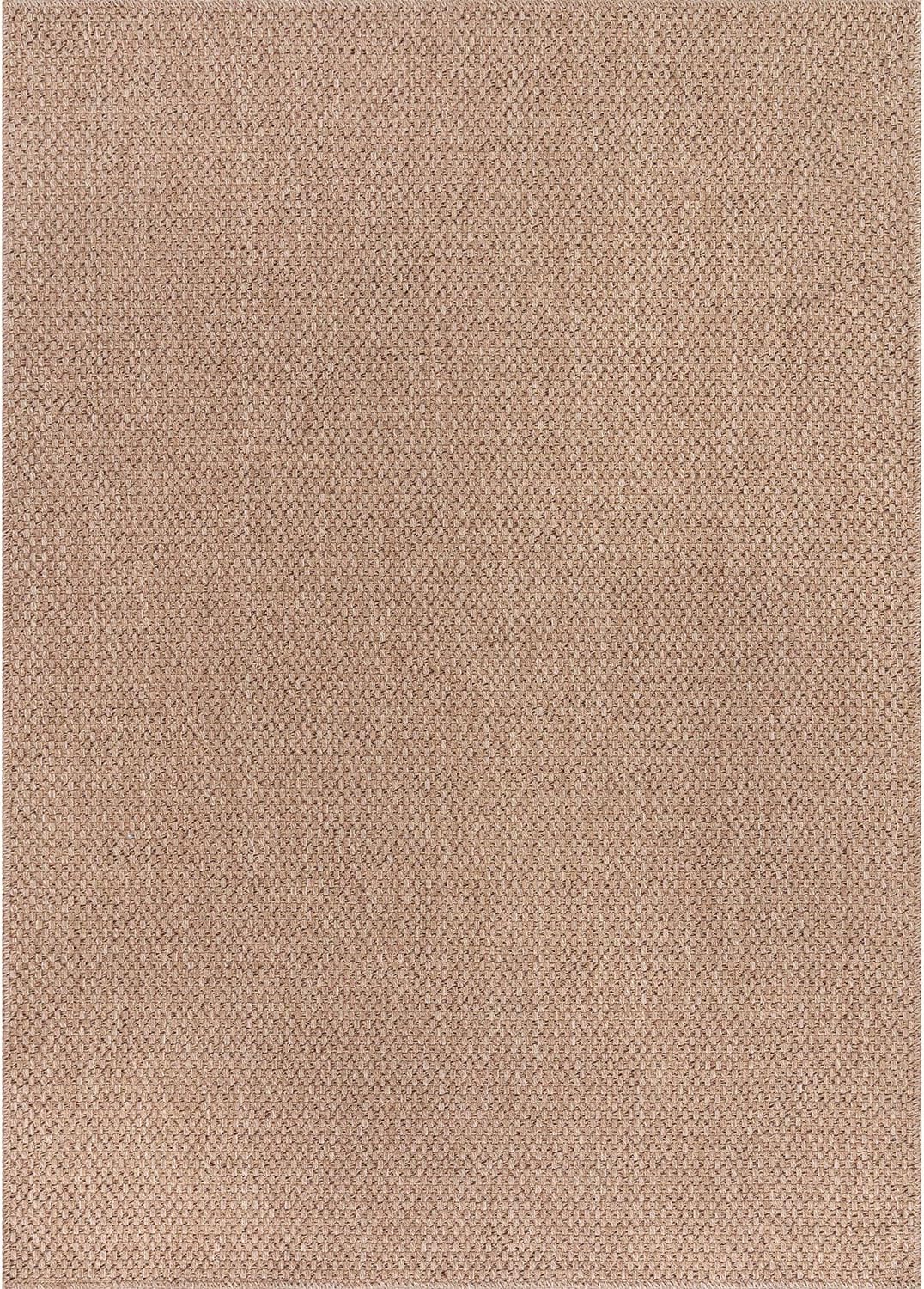 CAMILSON Easy Jute Rug 9x12, Large Indoor Outdoor Natural Color Farmhouse Area Rugs for Living Room Patio and Kitchen Rug, Solid Boho Woven Design, Easy-Cleaning, Washable Outside Carpet (9 x 12)