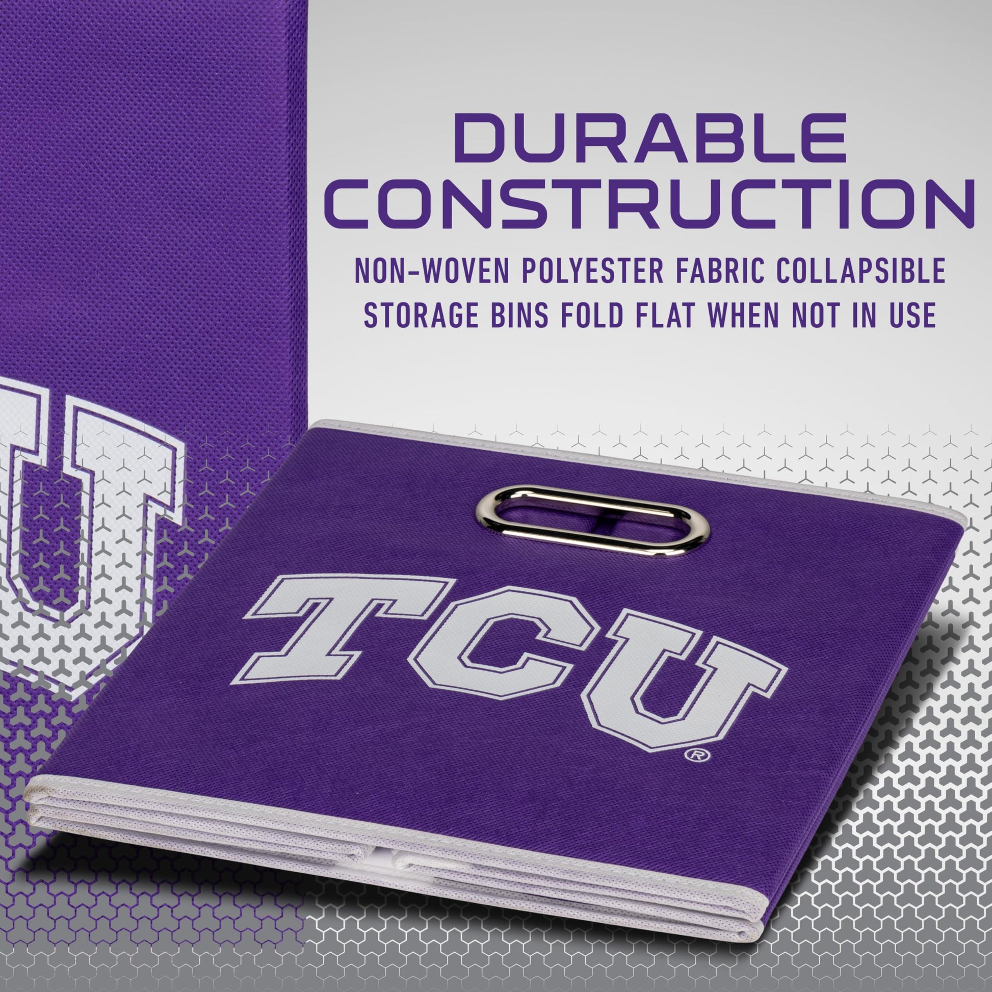 Franklin Sports NCAA Storage Bin - Cube Organizer - TCU