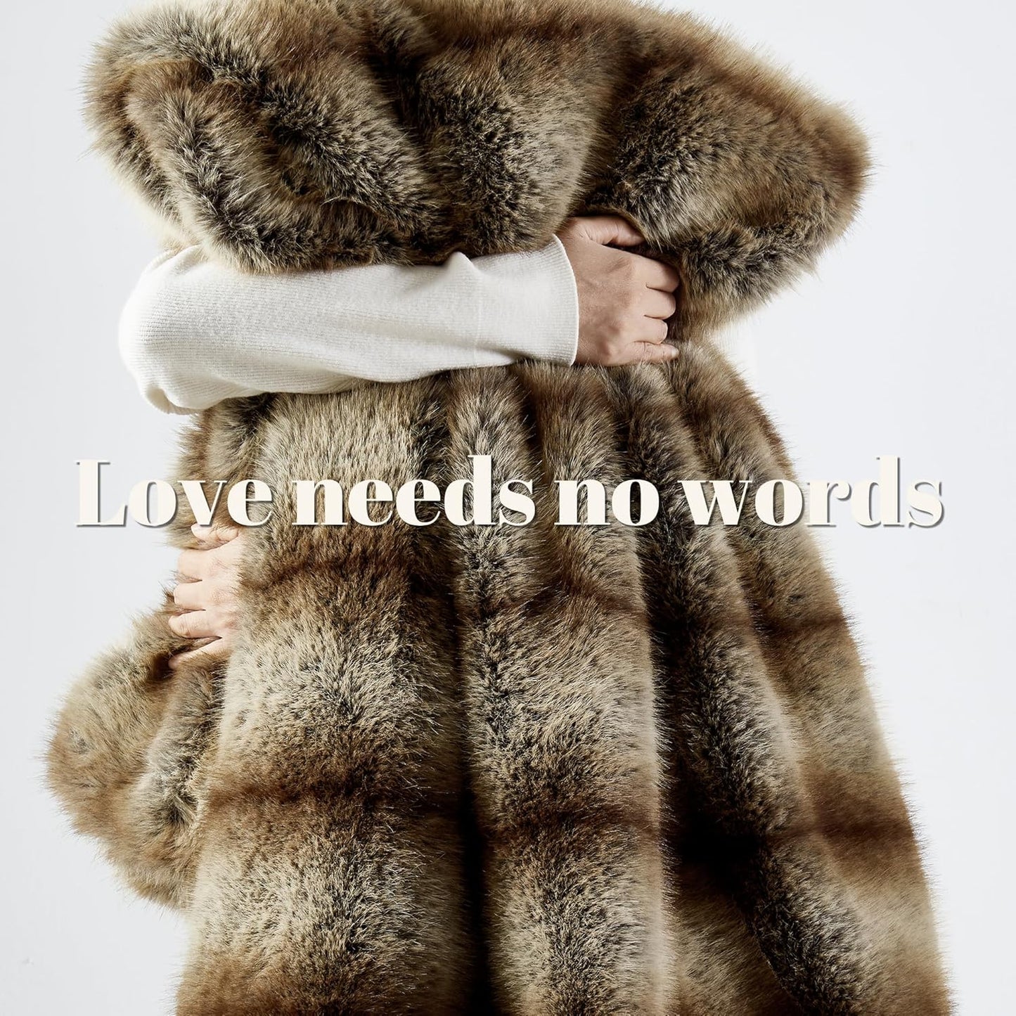 DREAMNINE Premium Luxury Fuzzy Animal Skin Faux Fur Throw Blanket 50" x 60", Double Sided Thick Shaggy Lion Fluffy Bear Lap Blankets, Soft Decorative Cozy Wolf Warm Winter Fox Furry Blanket,Gold Brown