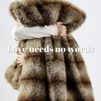 DREAMNINE Premium Luxury Fuzzy Animal Skin Faux Fur Throw Blanket 50" x 60", Double Sided Thick Shaggy Lion Fluffy Bear Lap Blankets, Soft Decorative Cozy Wolf Warm Winter Fox Furry Blanket,Gold Brown