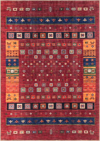 Keen Home Design 10x14 Rug - Machine Washable Area Rug with Non-Slip Backing, Ideal for Living Room, Dining Room, Bedroom - Vintage, Easy Clean, Durable, Low Pile Rug - (9'7" x 14')