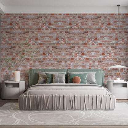 IZODEKOR 3D Wall Panels Brick Effect - Cladding, Stone Look, Styrofoam Facing for Living Room, Kitchen, Bathroom, Balcony, Bedroom, Back of Counter | Stone House (10 x Panels) - Covers 53 sq ft