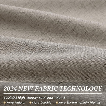 BOODII 63 Inch Blackout Curtains Linen Black Out Curtains for Bedroom 2 Panels Set Neutral Room Darkening Curtain Dark Taupe Thermal Insulated Curtain for Nursery Window Drapes Back Tab 52x63