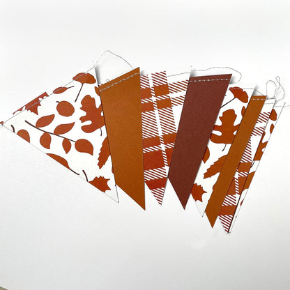 pinkblume Fall Party Decorations Maple Leaf Pennant Banner Triangle Hanging Flag Bunting for Autumn Thanksgiving Birthday Wedding Bridal Baby Shower Engagement Bachelorette Harvest Party Supplies