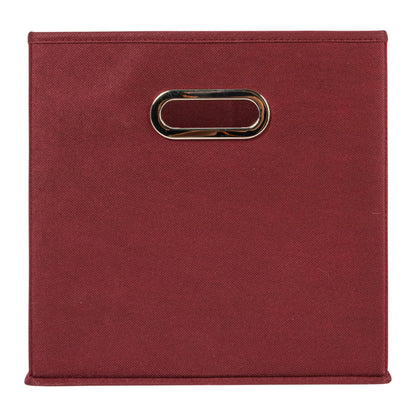 Household Essentials Fabric Storage Bins 6 Piece Set, Burgundy