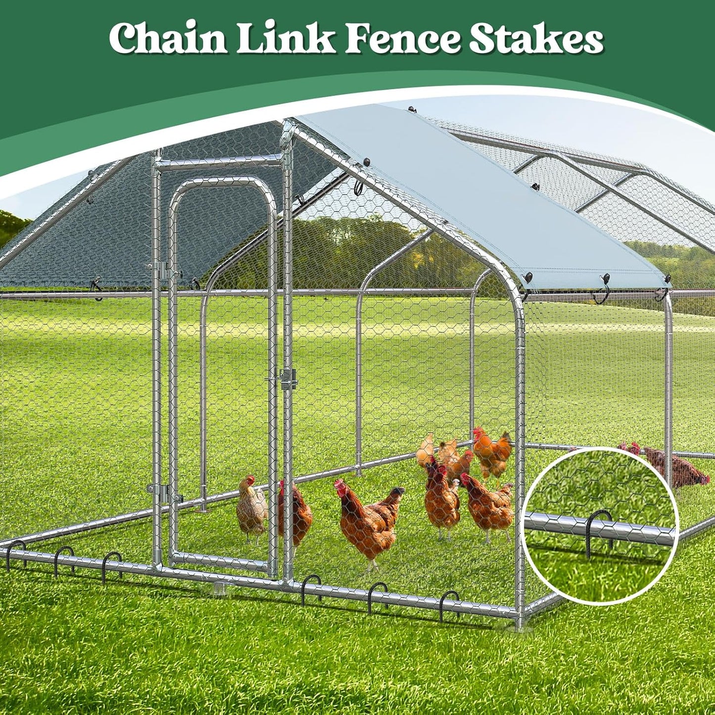 12 inches 12-Pack Trampoline Stakes Anchors High Wind Stake Heavy Duty U Hooks for Ground Lawn Garden Yard Stakes for Decorations Swing Set Shed