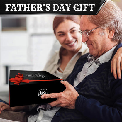 Whiskey Decanter Set for Men with 4 Glasses For Whisky, Bourbon, Rum, Scotch, Crystal Clear Decanter Sets - Whiskey Gifts for Men Dad Him