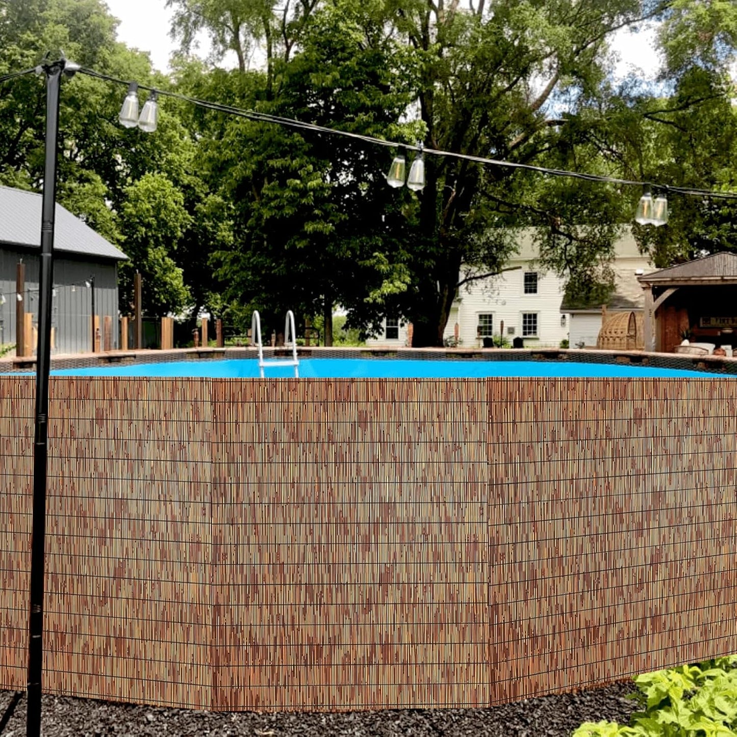 Bamboo Privacy Fence, Light Russet Bamboo Reed Fencing 6ft High, Decorative Reed Rolls Privacy Screens for Patio Garden Balcony Backyard Outdoor, 6 x 6 FT