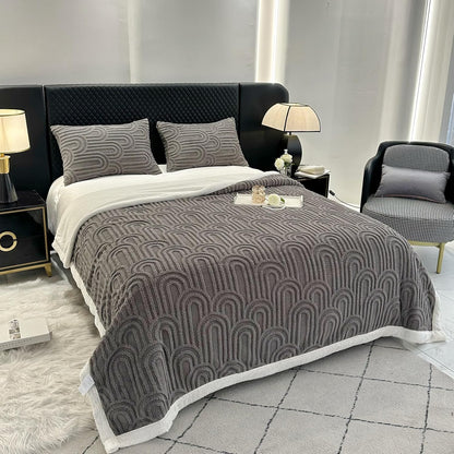 UKELER Sherpa Fleece Blanket 60 × 80 inch, Ultra Soft Twin Size Throw Blanket for All Season, Cozy Plush Arch Blankets for Bed Couch Sofa Office Camping, Dark Grey