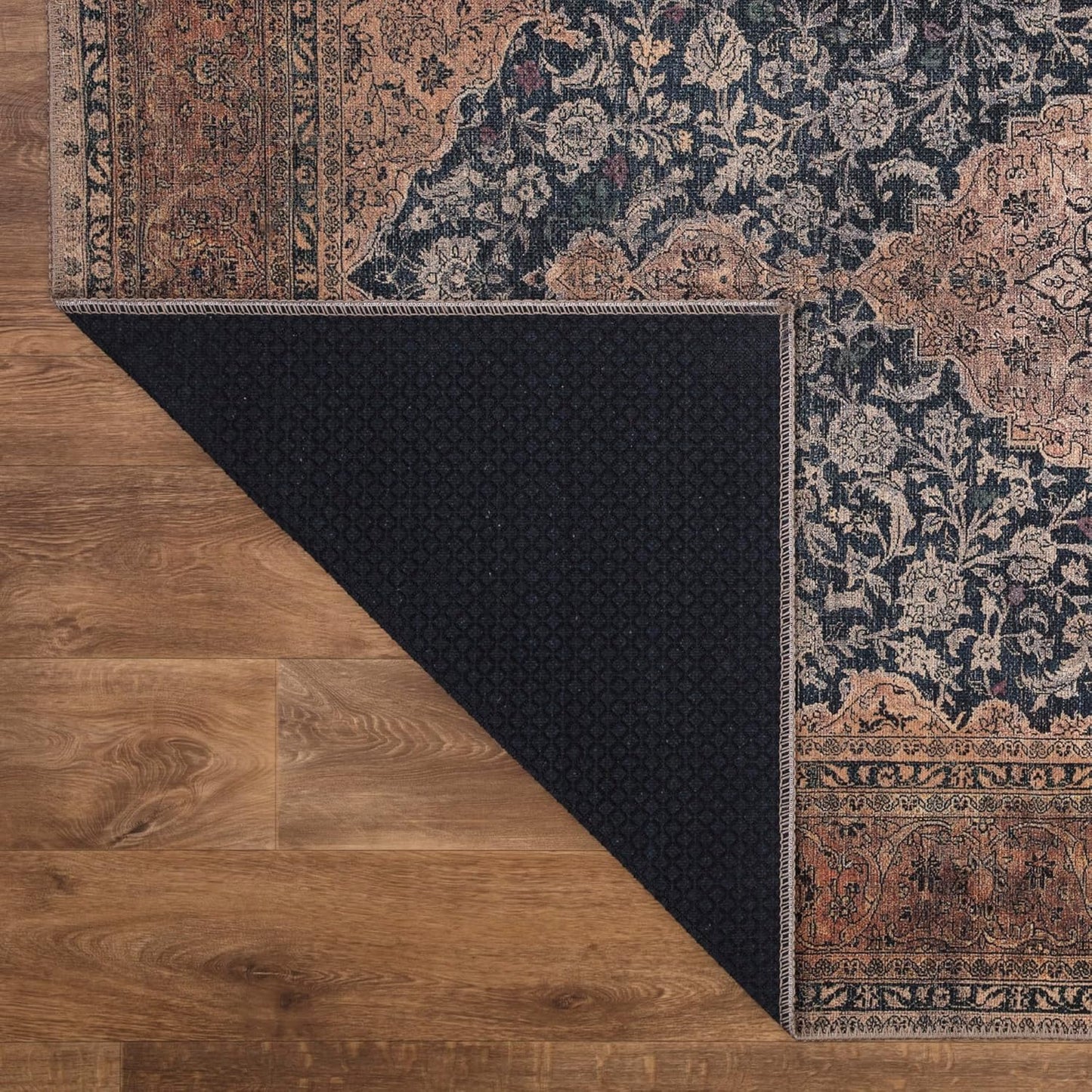 Keen Home Design 3x5 Rug - Machine Washable Entry Rug with Non-Slip Backing, Ideal for Enteryway, Kitchen, Bathroom, Laundry Room - Vintage, Easy Clean, Durable, Low Pile Rug - (3' x 5')