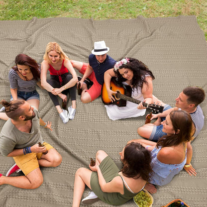 PHF 100% Cotton Waffle Blanket Oversized King 120"x120", Lightweight Breathable Extra Large 10'x10' Summer Blankets for Bed, Giant Big Luxury Aesthetic Woven Bedding for Home Decor, Simply Taupe