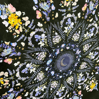 Damanse Floral Tapestry Wall Hanging Cute,Boho Wall Tapestry for Bedroom Aesthetic,Mandala Living Room Decor for Teen Girls (Purple, 59.80" x 78.70")