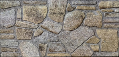 Dundee Deco 3D Wall Panels - Cladding Gold Lilac Stone Look Wall Paneling, Styrofoam Facing for Interior and Exterior Applications, DIY, Sample, Size 10 x 10 in.