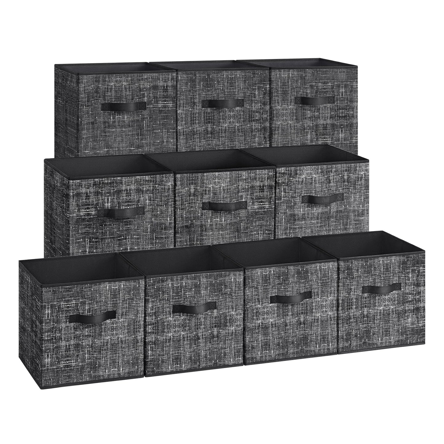 SONGMICS Storage Cubes, Set of 10, 13-Inch Foldable Closet Organizers