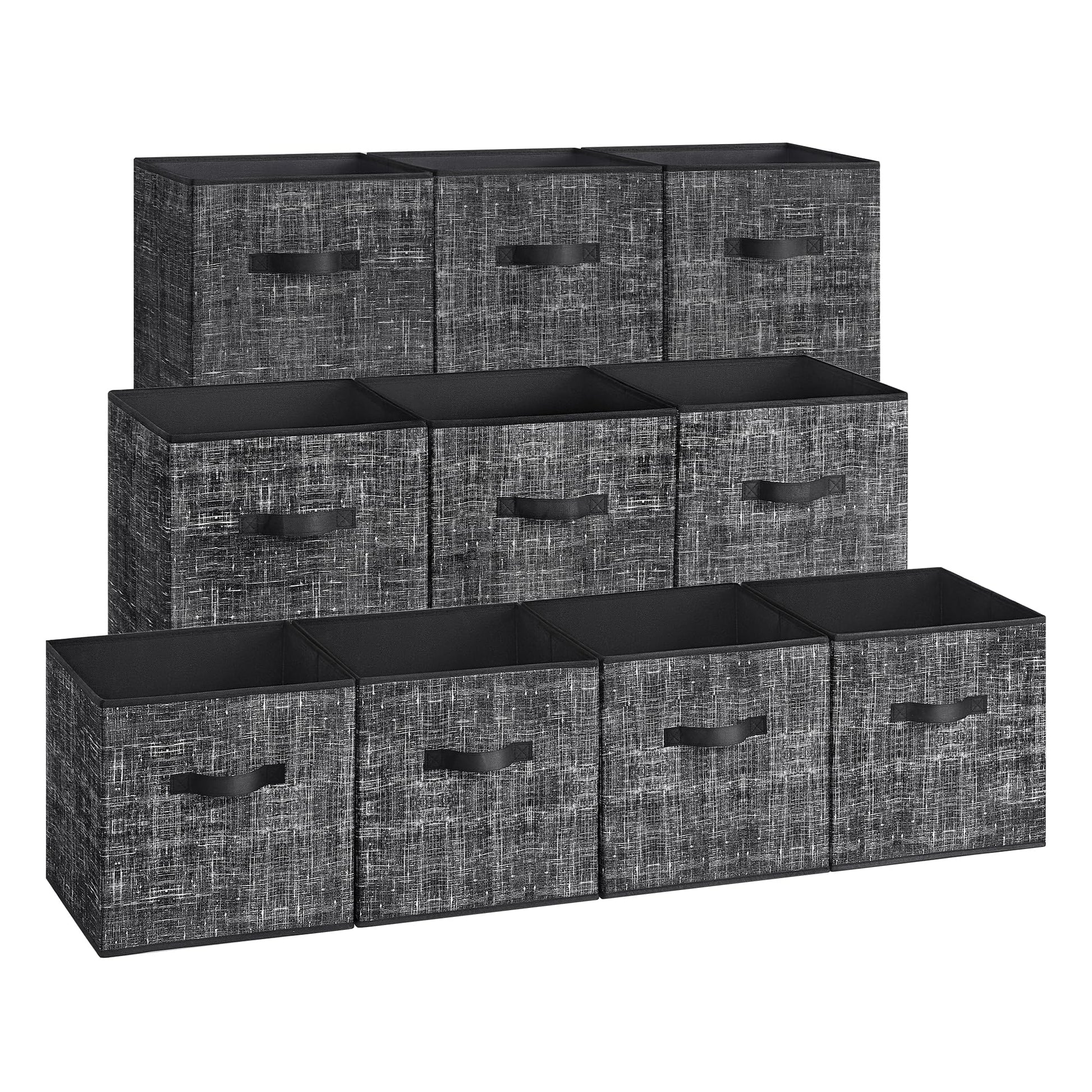 SONGMICS Storage Cubes, Set of 10, 13-Inch Foldable Closet Organizers
