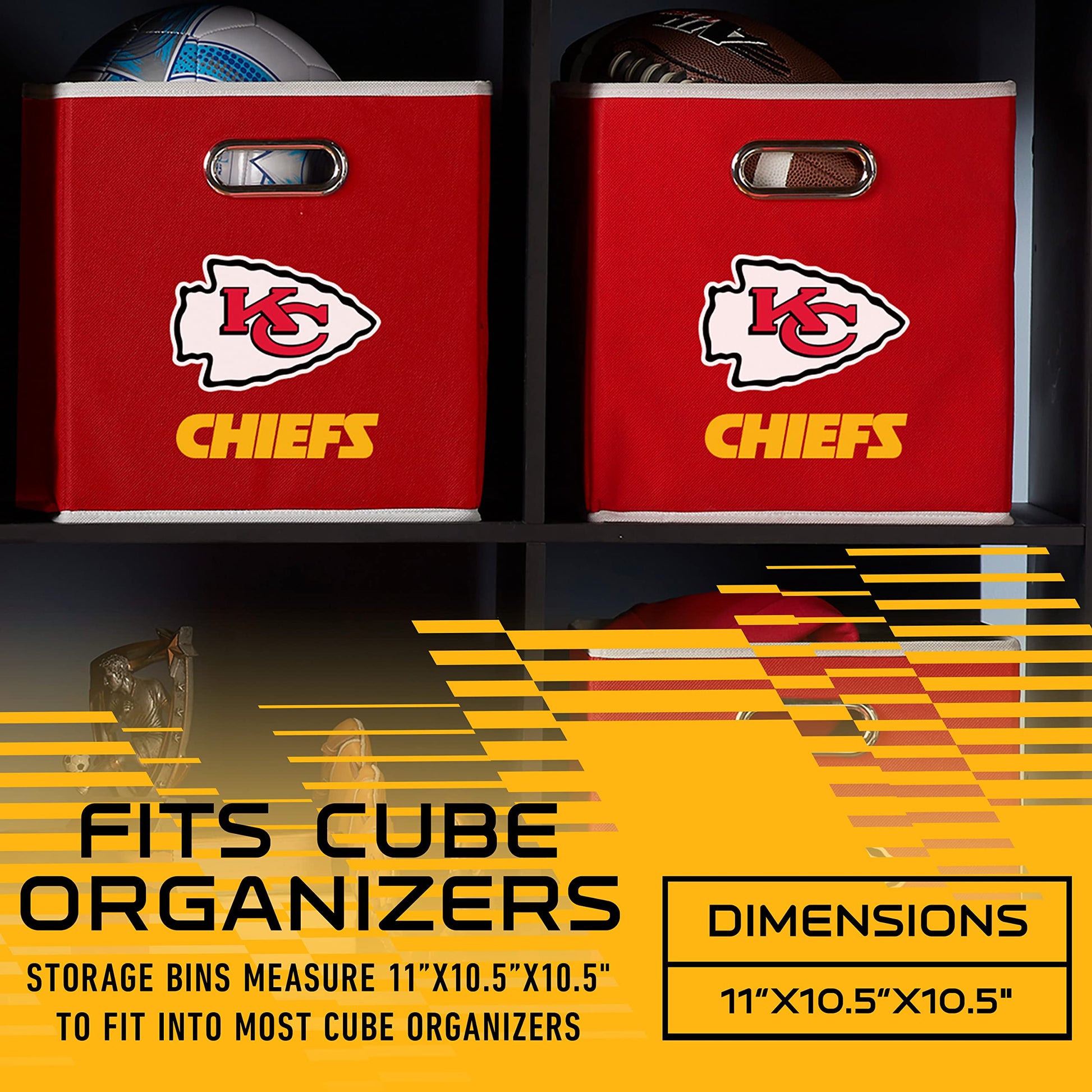 Franklin Sports NFL Kansas City Chiefs Collapsible Storage Bin