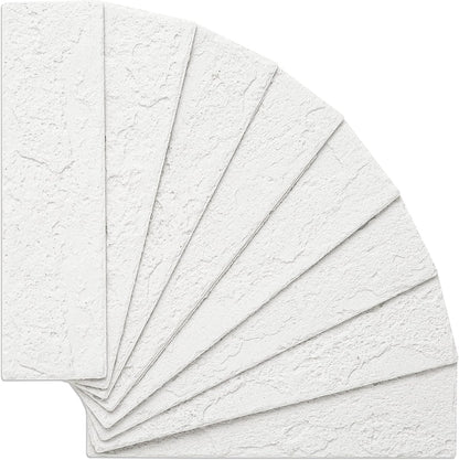 Vintage Faux Brick Wall Tiles, 3D Thin Brick Veneers for Bedroom, Bathroom, Kitchen, Fireplace and Fence Wall Panels (100, White)